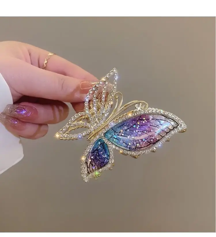 Sweet Butterfly Hair Clip with Crystal Design — feature 4