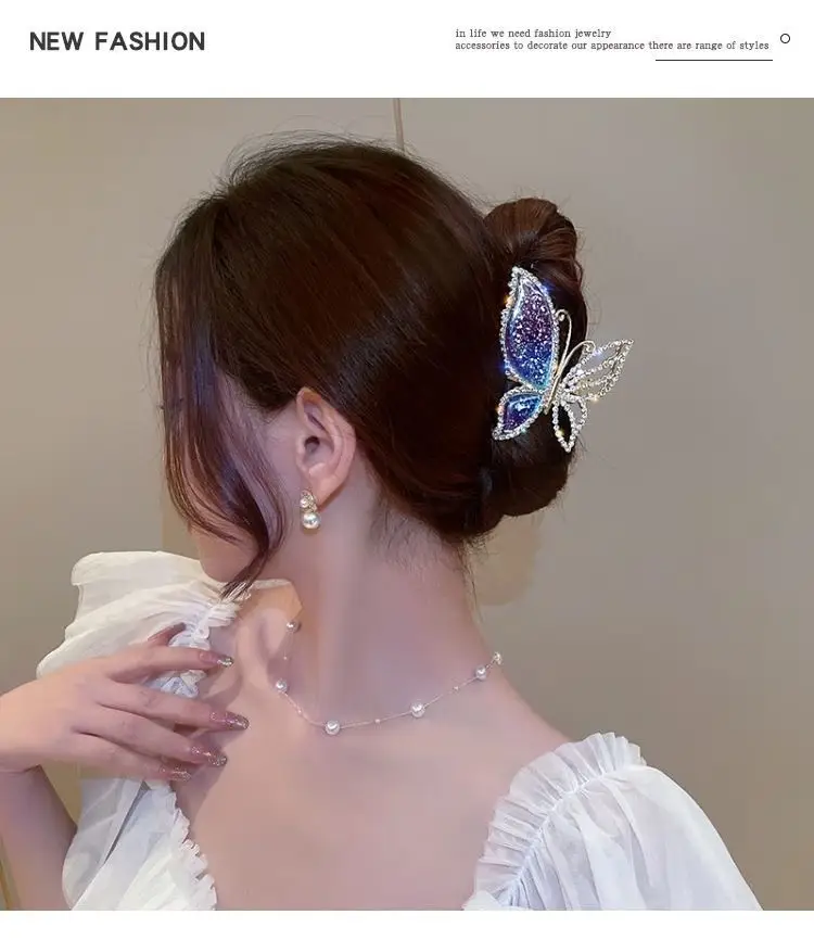 Sweet Butterfly Hair Clip with Crystal Design — feature 5