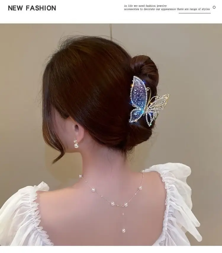 Sweet Butterfly Hair Clip with Crystal Design — feature 8