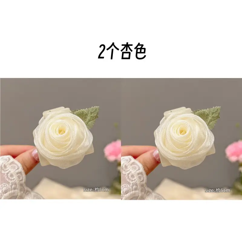 Super Gentle Pink Rose Grab Clip for Girls Spring 2024 — feature 7
