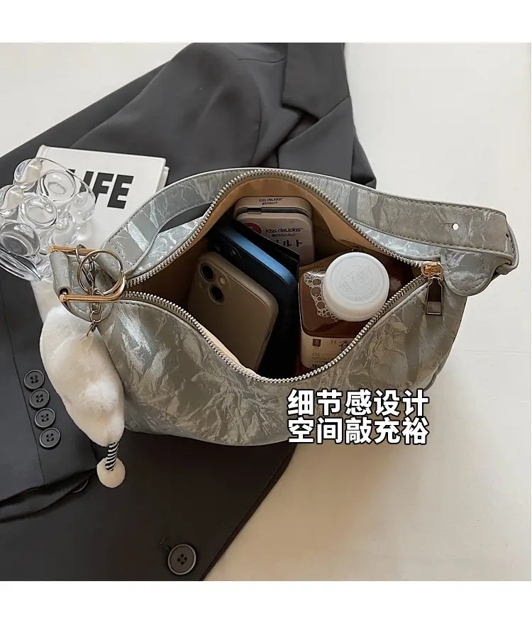 2025 Silver Metallic Shoulder Bag for Women — feature 19