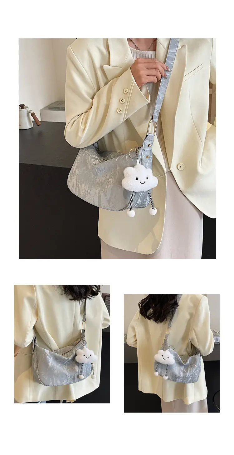 2025 Silver Metallic Shoulder Bag for Women — feature 23