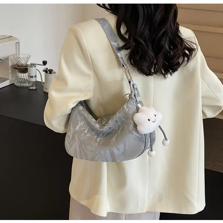2025 Silver Metallic Shoulder Bag for Women — feature 29