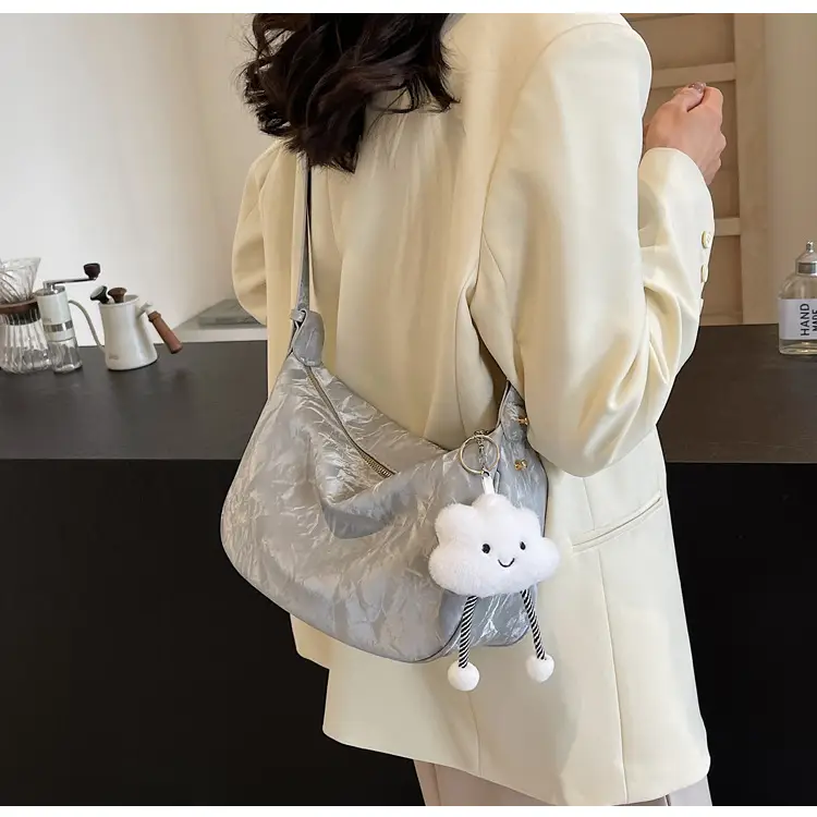 2025 Silver Metallic Shoulder Bag for Women — feature 31