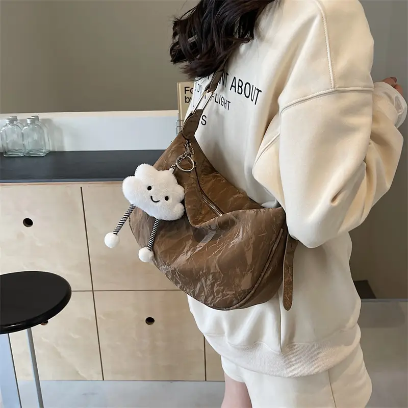 2025 Silver Metallic Shoulder Bag for Women - Image 3