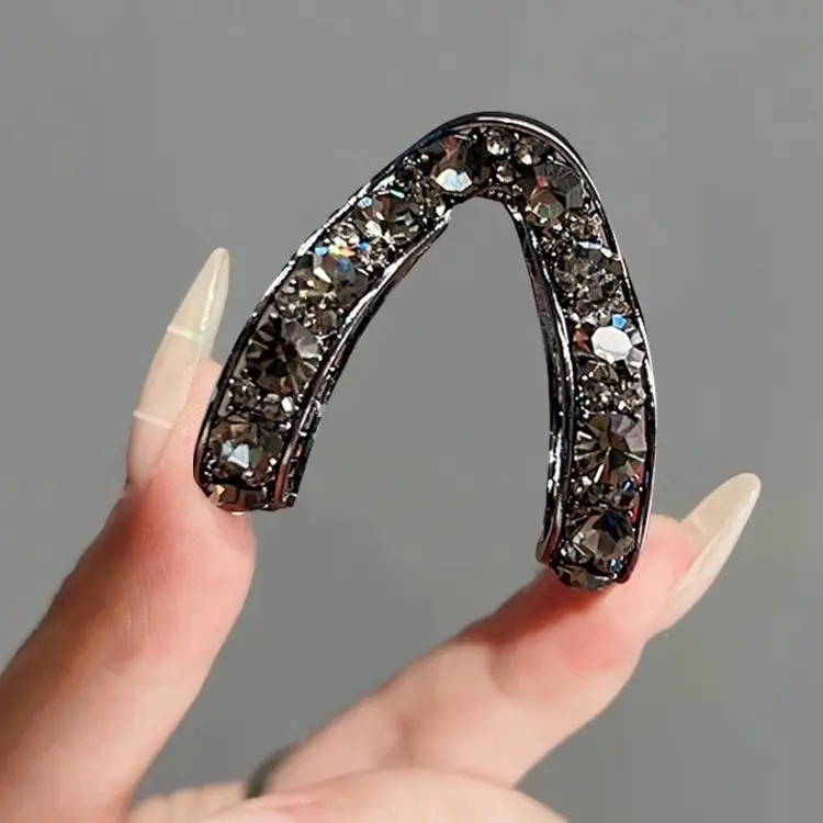Women's Anti-Collapse Hairpin with Crystal Clasp