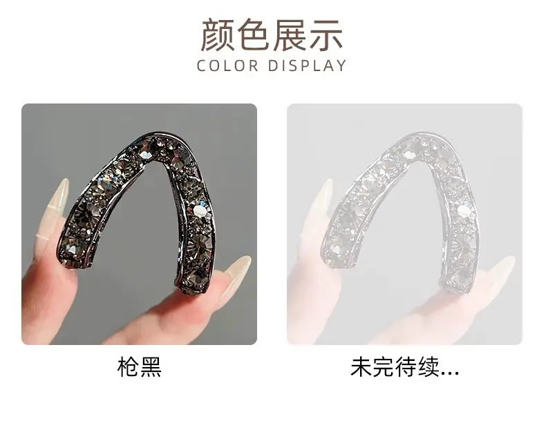 Women's Anti-Collapse Hairpin with Crystal Clasp — feature 15