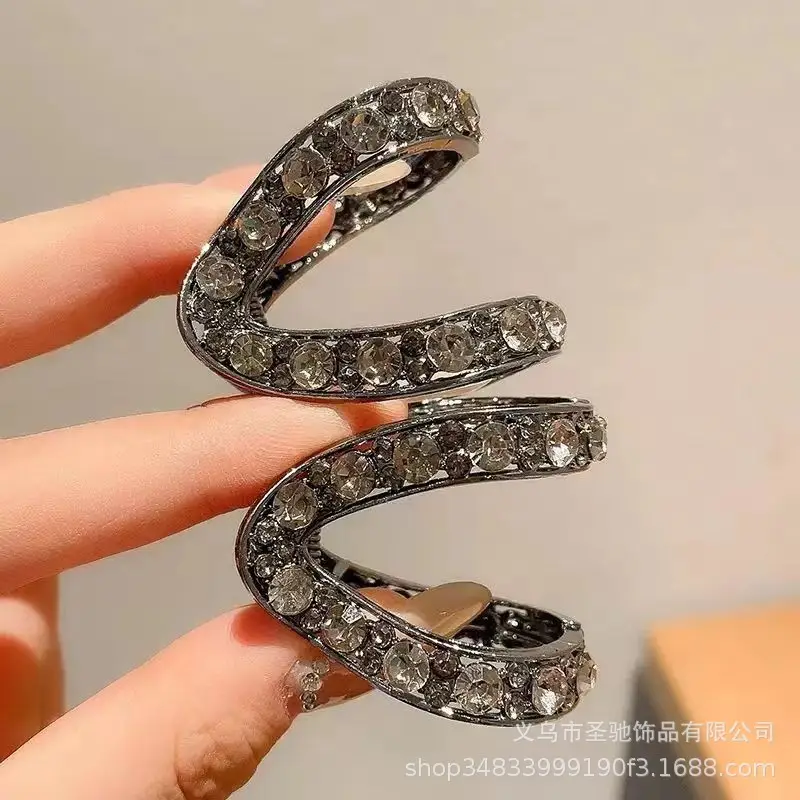 Women's Anti-Collapse Hairpin with Crystal Clasp