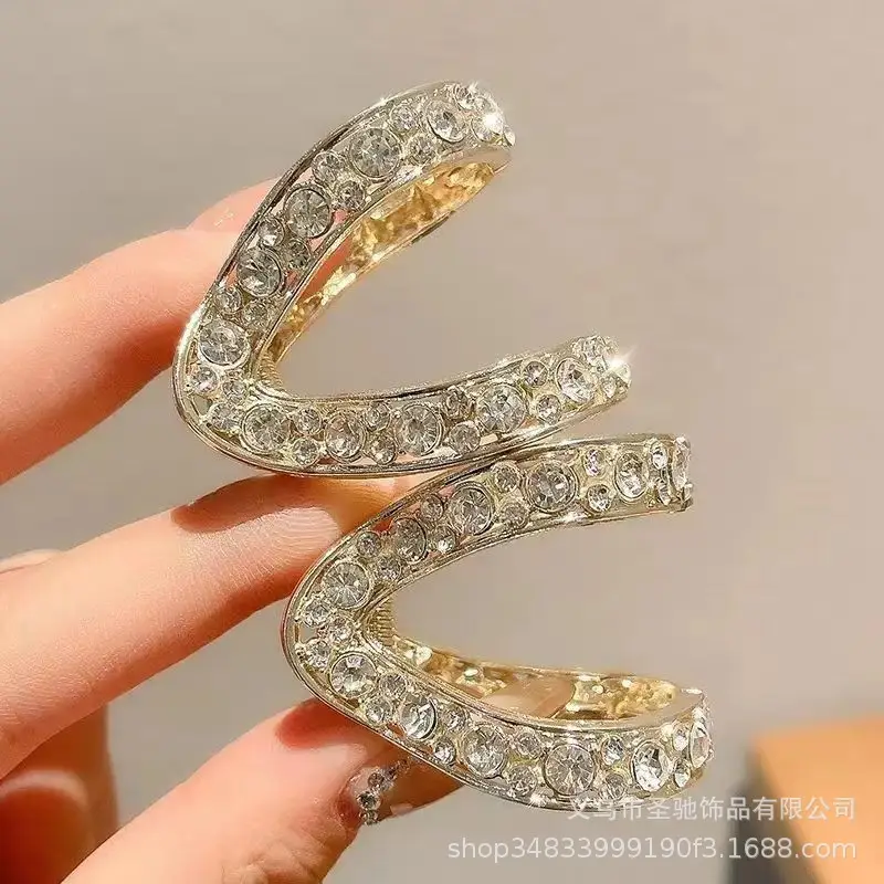 Women's Anti-Collapse Hairpin with Crystal Clasp