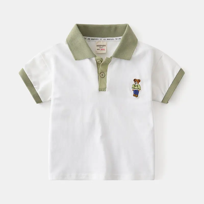 Children's Embroidered Polo T-Shirt Set of 3 - Image 3