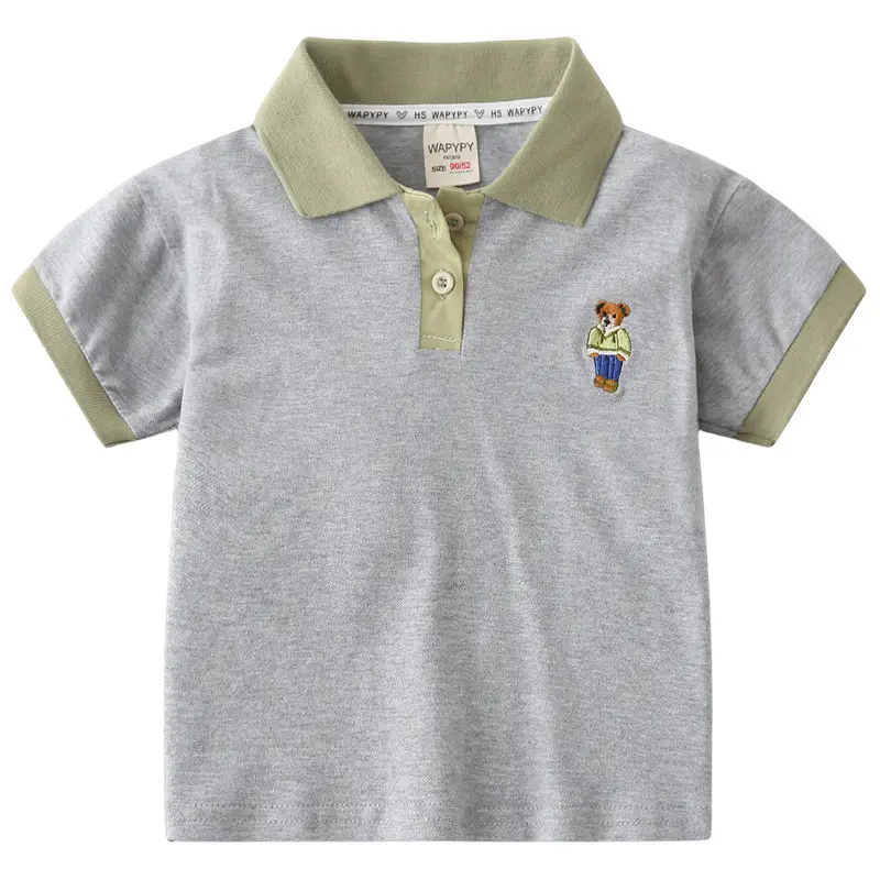 Children's Embroidered Polo T-Shirt Set of 3 - Image 6