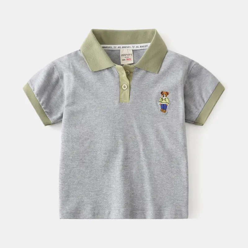 Children's Embroidered Polo T-Shirt Set of 3 - Image 2