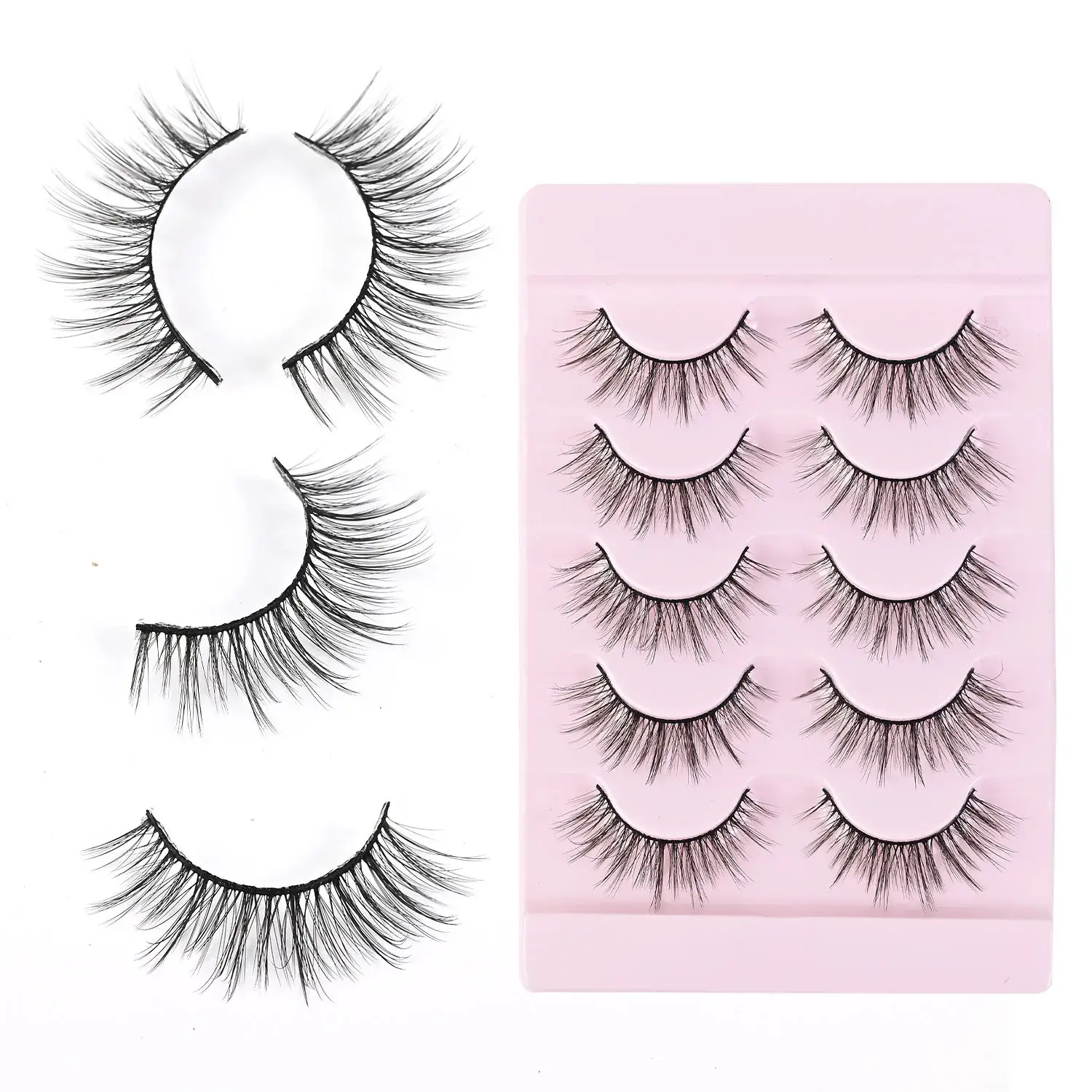 Cross-Border False Eyelashes Thick Realistic Transparent Stems - Image 10