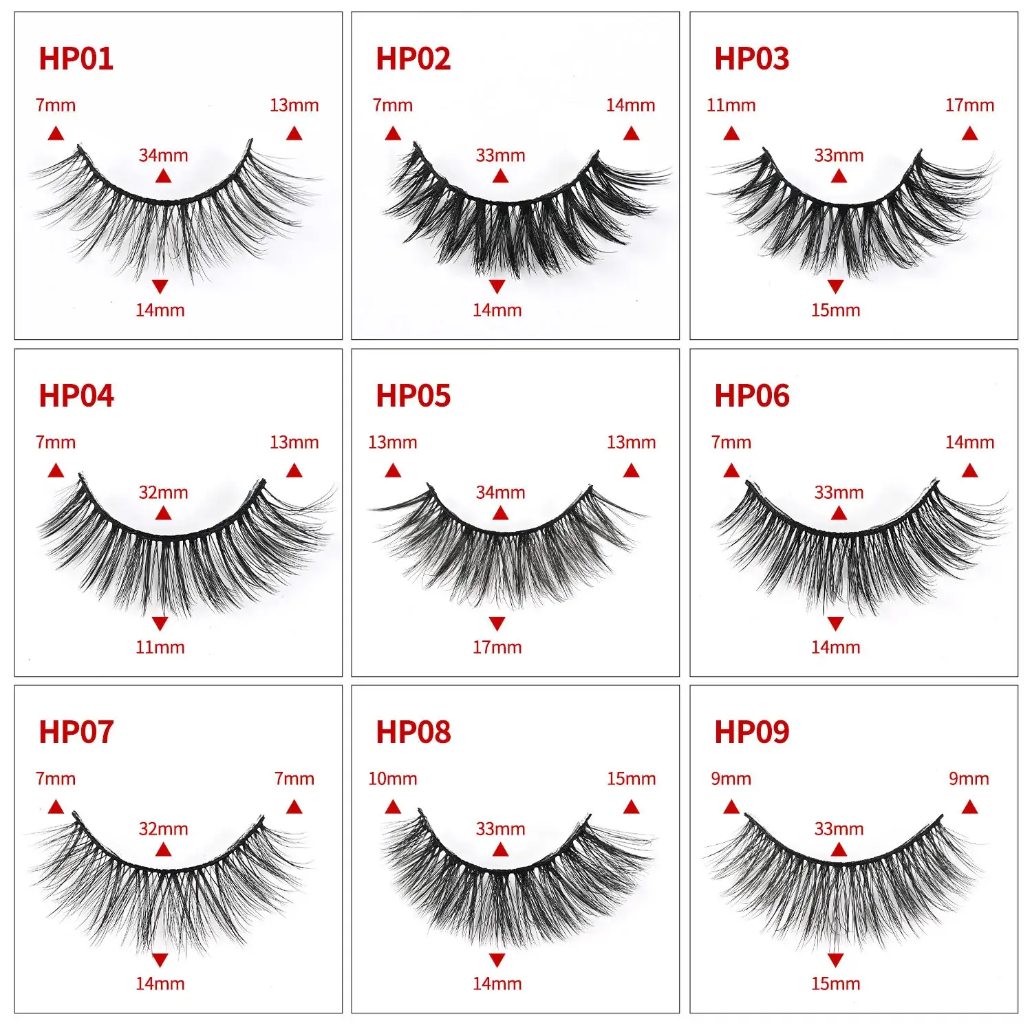 Cross-Border False Eyelashes Thick Realistic Transparent Stems - Image 11