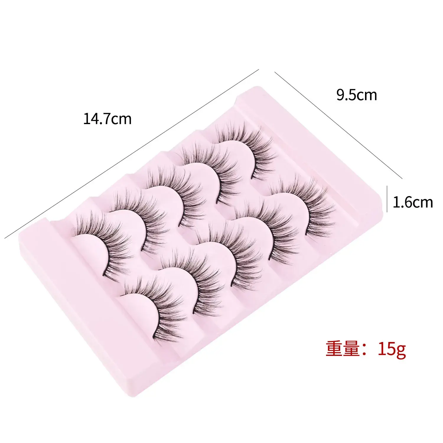 Cross-Border False Eyelashes Thick Realistic Transparent Stems - Image 12