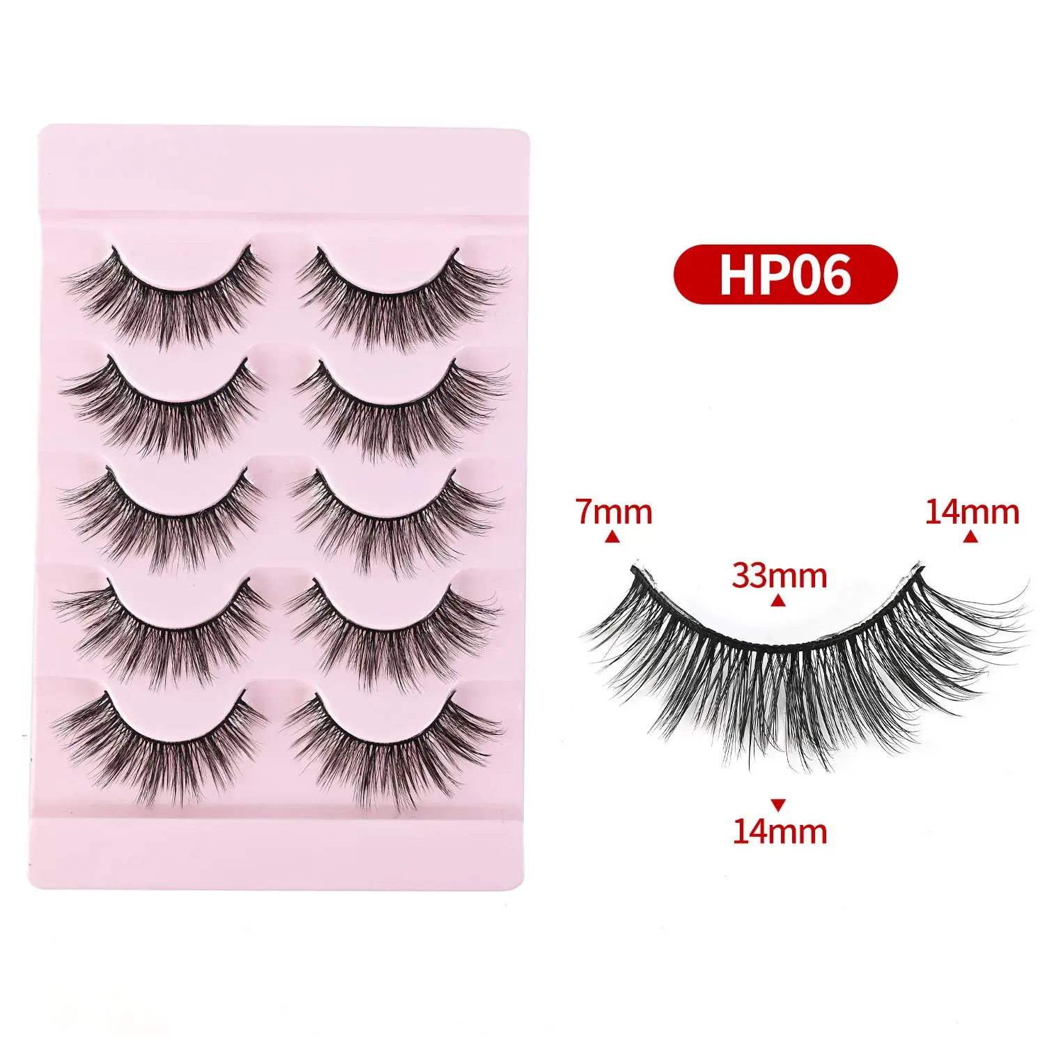 Cross-Border False Eyelashes Thick Realistic Transparent Stems - Image 5