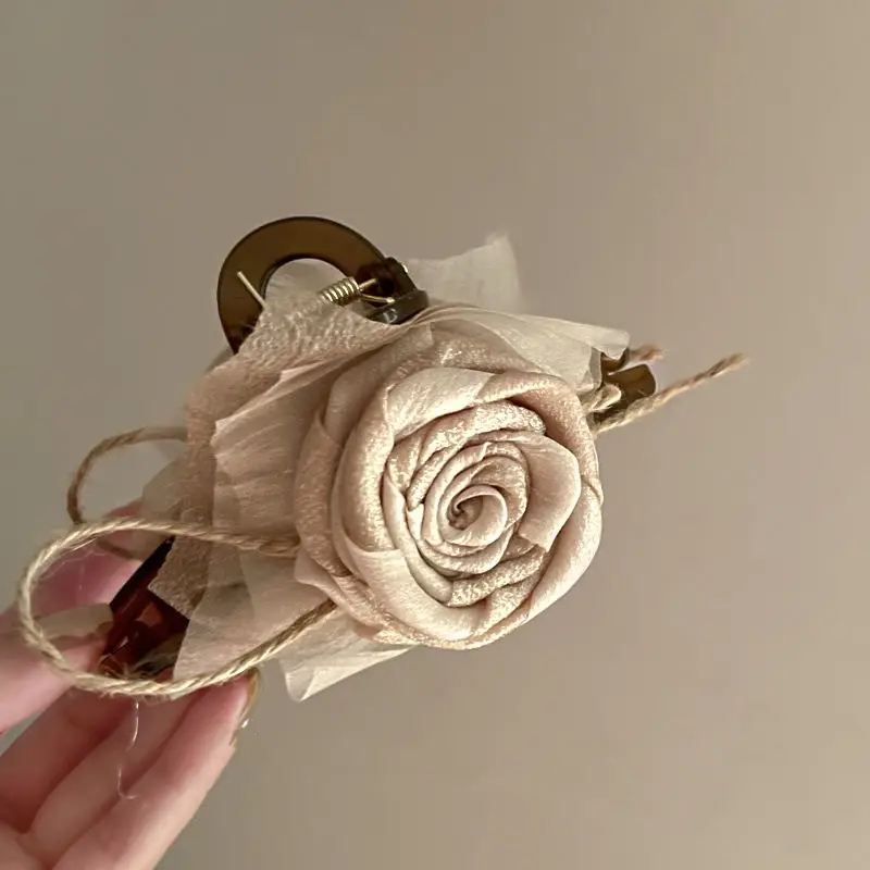 Dead Leaves Rose Milk Tea Hair Grab Clip - Image 3
