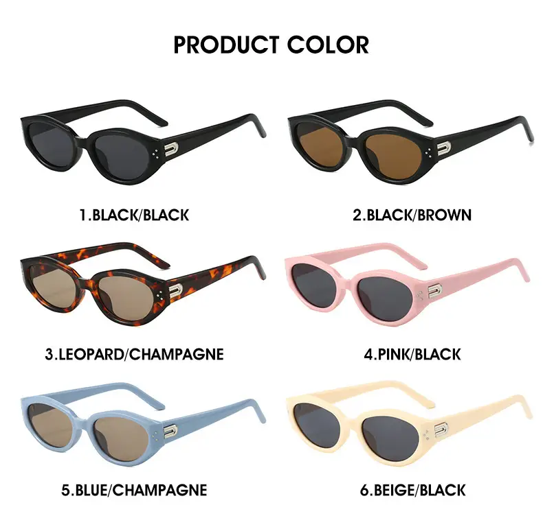 Korean Style Rice Nail Sunglasses Black Frame Brown Tint โ feature 15