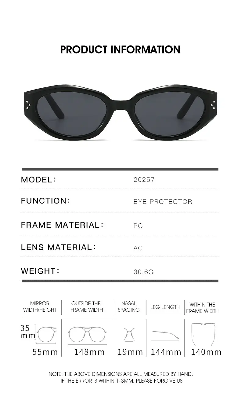 Korean Style Rice Nail Sunglasses Black Frame Brown Tint โ feature 18