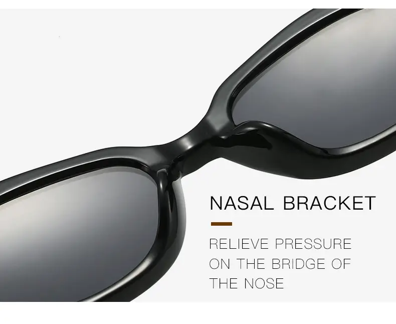 Korean Style Rice Nail Sunglasses Black Frame Brown Tint โ feature 21