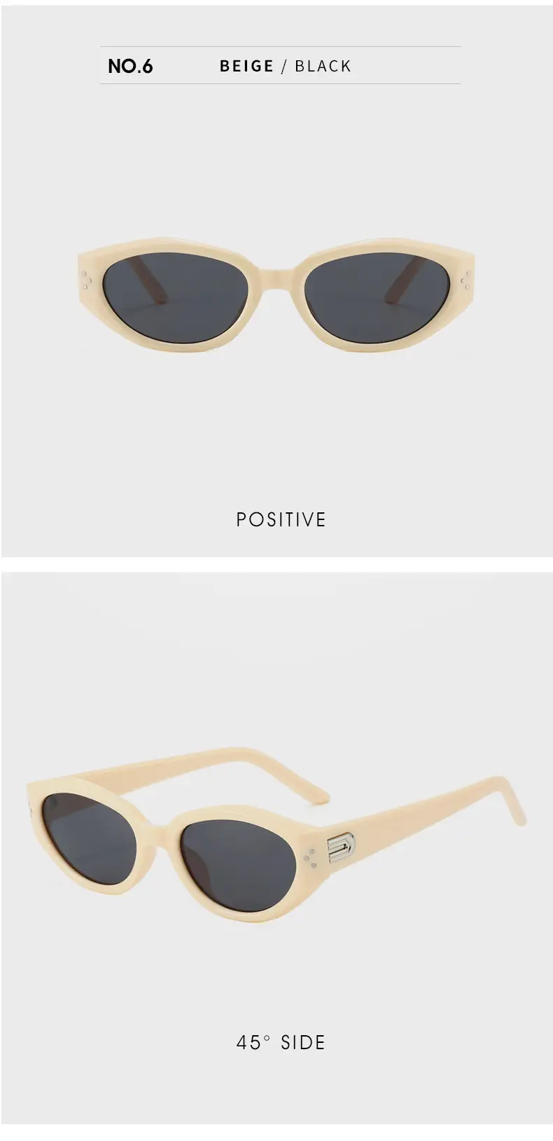 Korean Style Rice Nail Sunglasses Black Frame Brown Tint โ feature 28