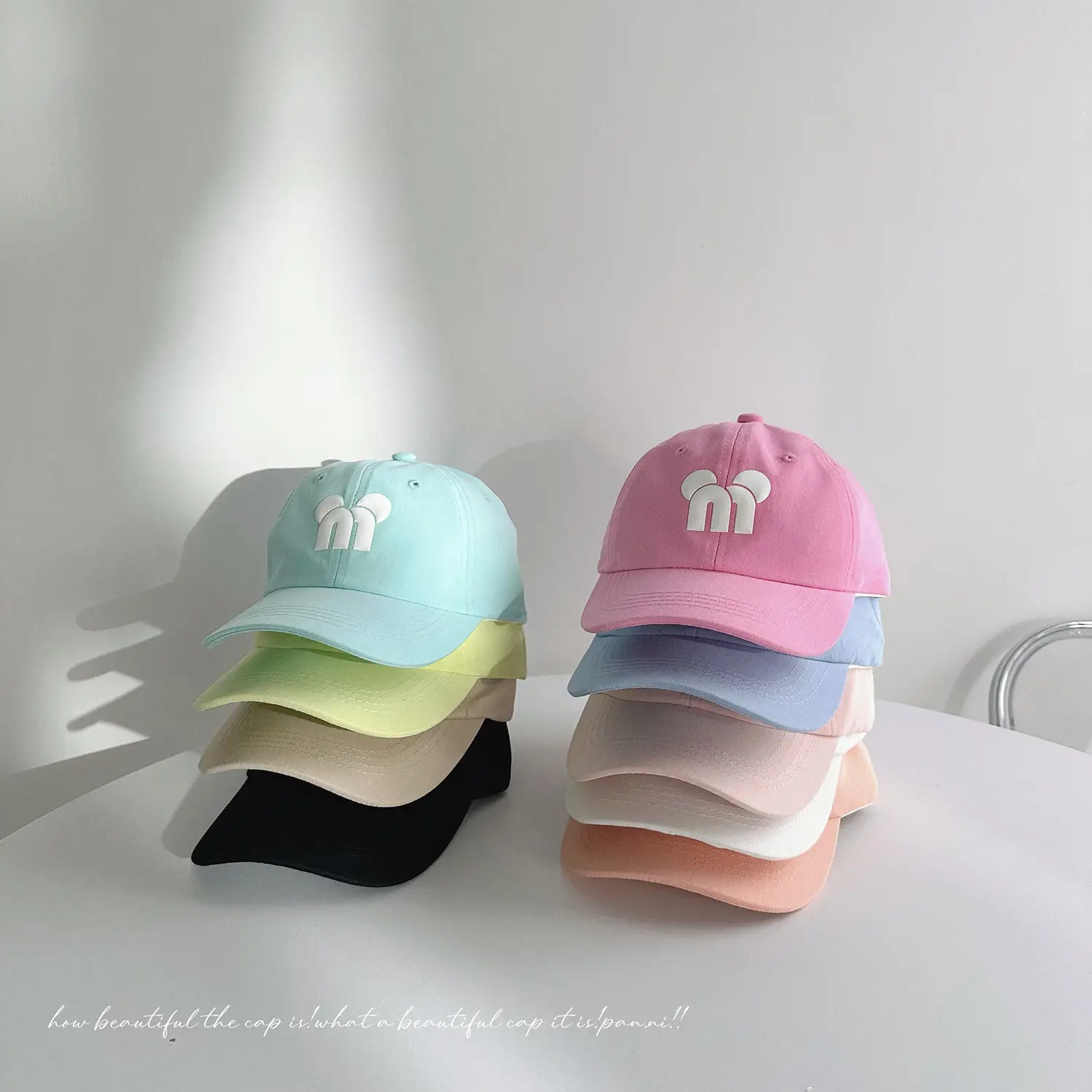 Dopamine Color Letter Big Ear Cap for Boys Girls - Image 5
