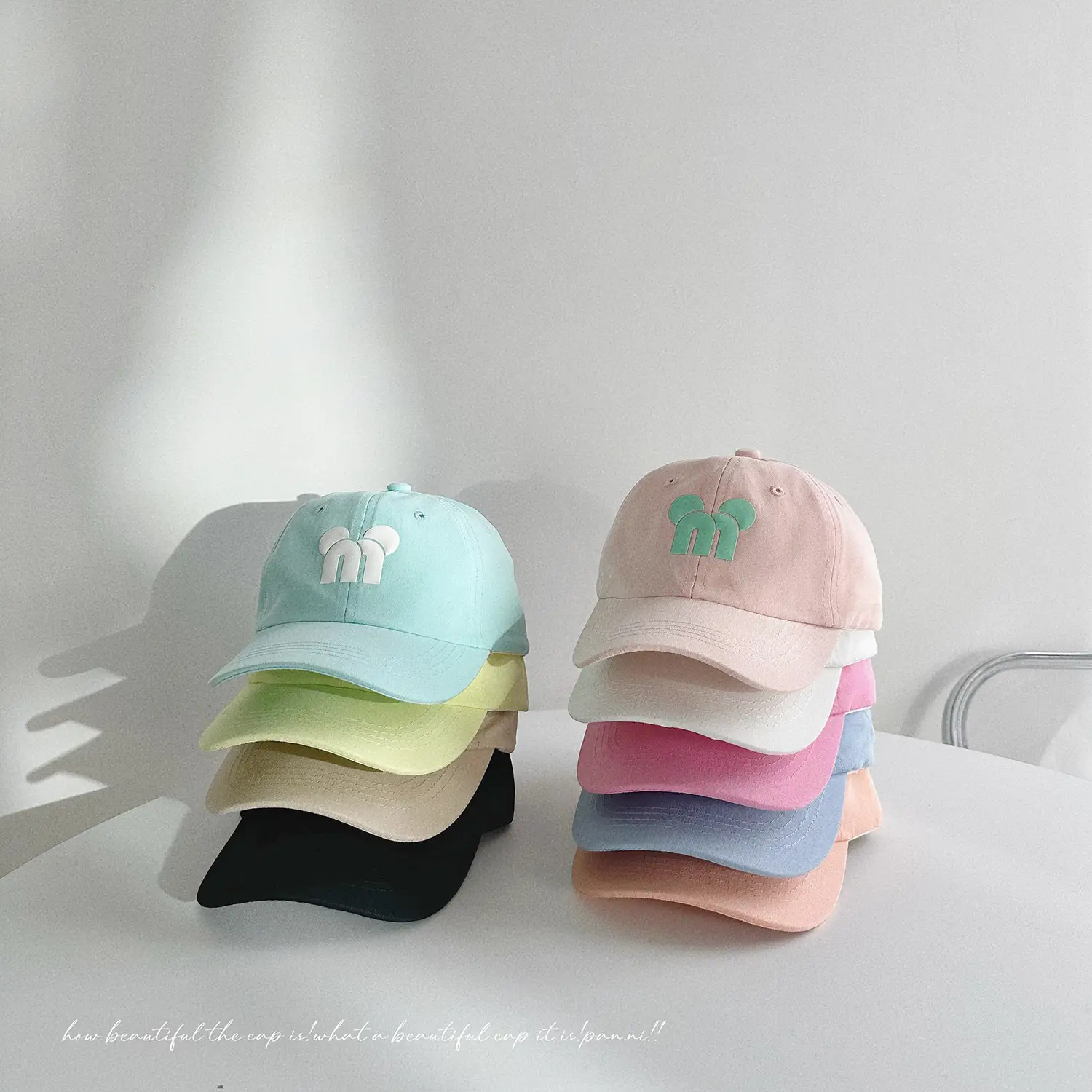 Dopamine Color Letter Big Ear Cap for Boys Girls — feature 21