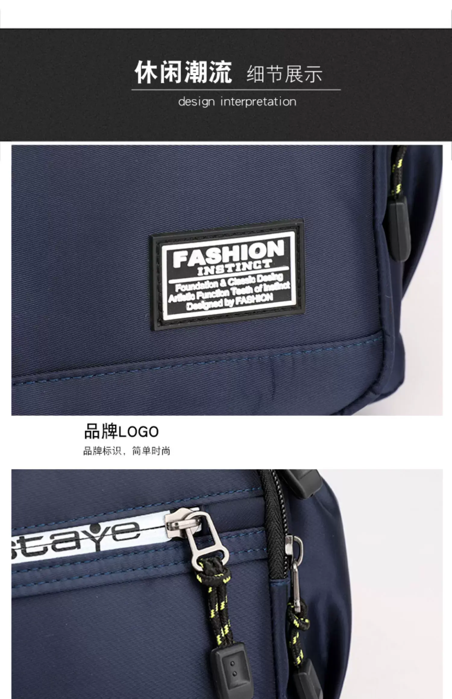 Men's Waterproof Business Shoulder Bag 5 Pockets Green — feature 19