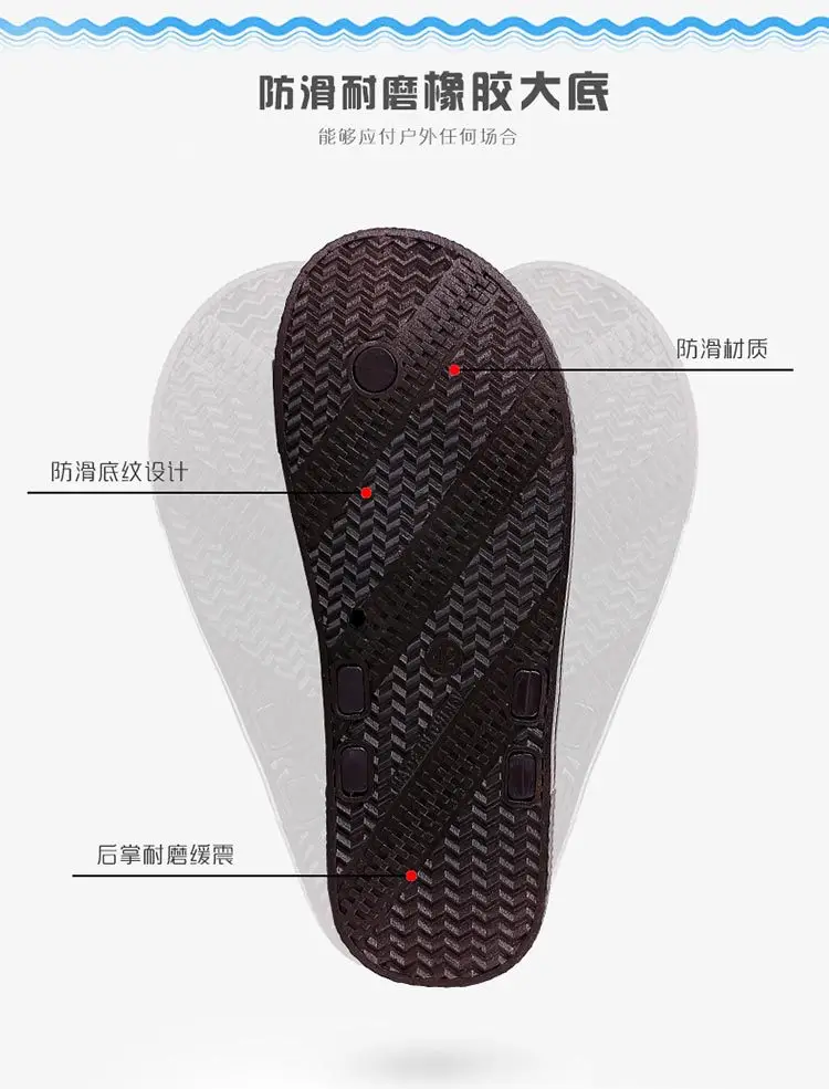 Men Black Korean Style Flat Sandals Summer — feature 8