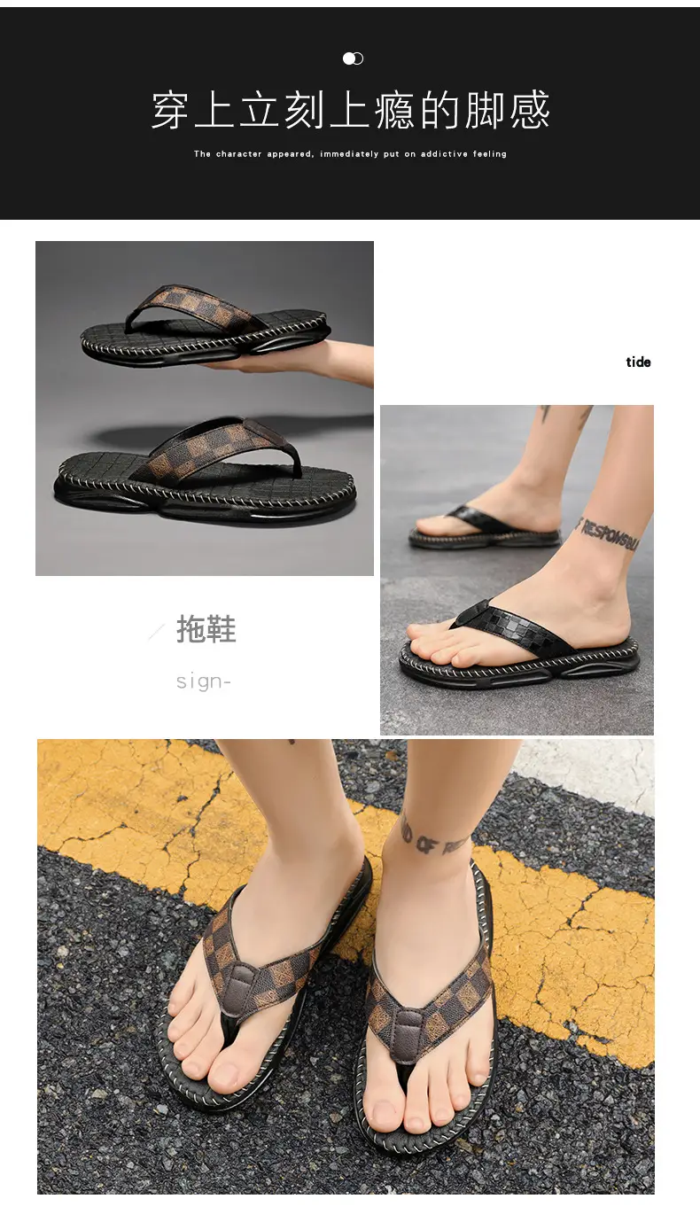 Men's Black Mesh Flip-Flops Summer 2024 — feature 14