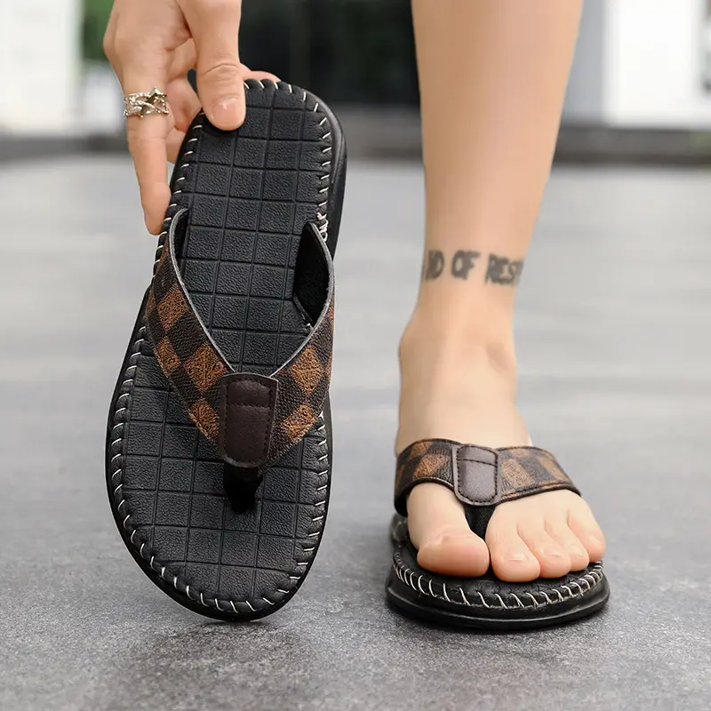 Men's Black Mesh Flip-Flops Summer 2024 — feature 18