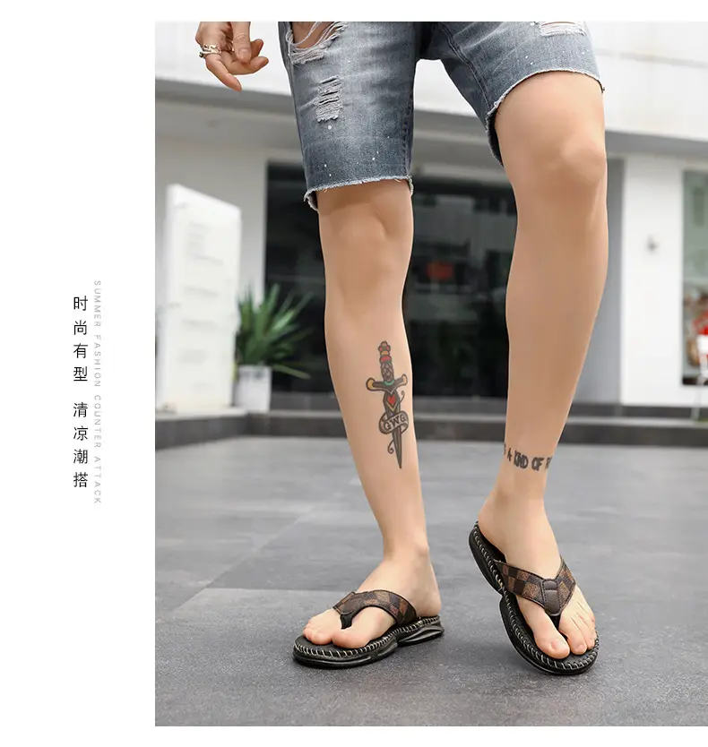 Men's Black Mesh Flip-Flops Summer 2024 — feature 8