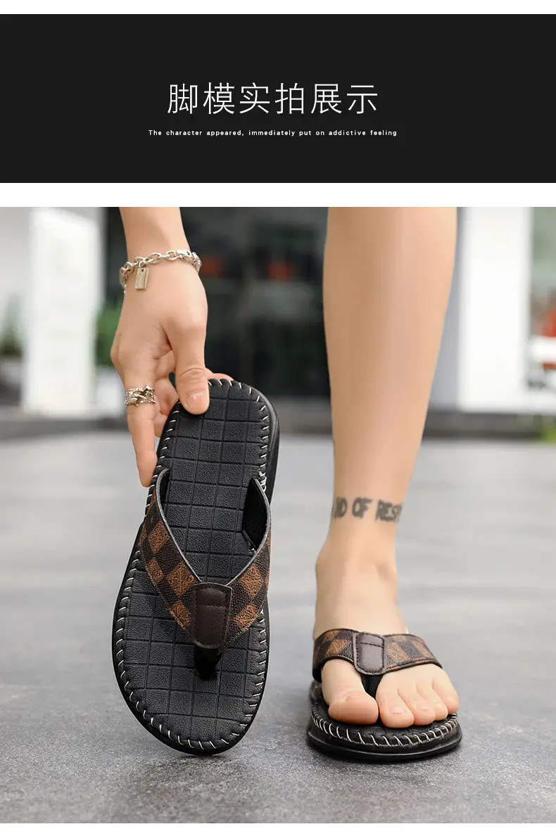 Men's Black Mesh Flip-Flops Summer 2024 — feature 9