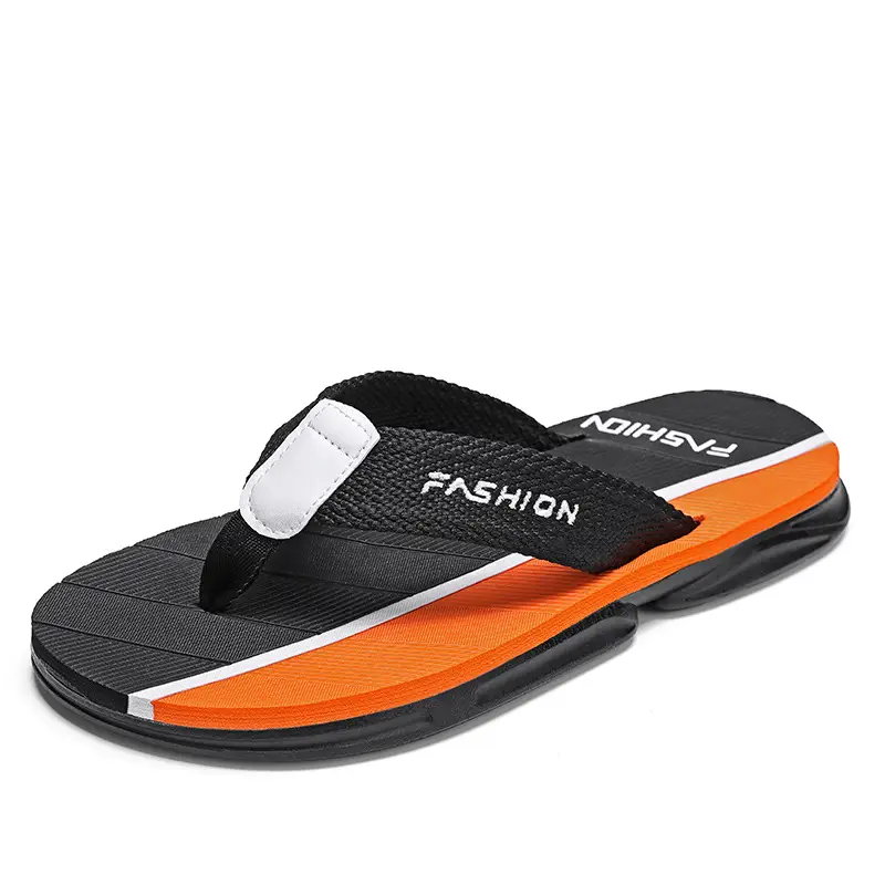 Men's Fashion Flip Flops Black Gray Large 2024 - Image 2