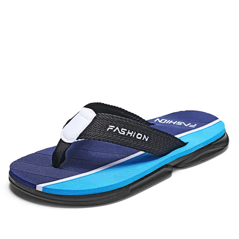 Men's Fashion Flip Flops Black Gray Large 2024 - Image 3