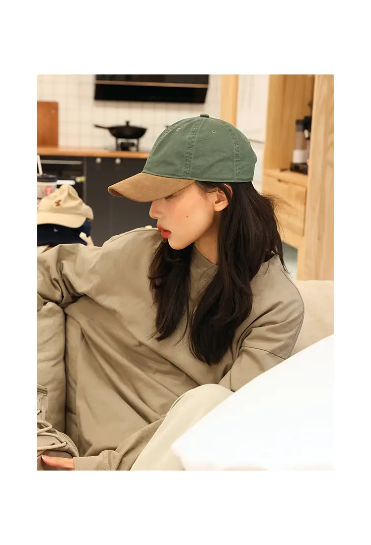 Japanese Suede Cap Women Men Summer Brown — feature 5