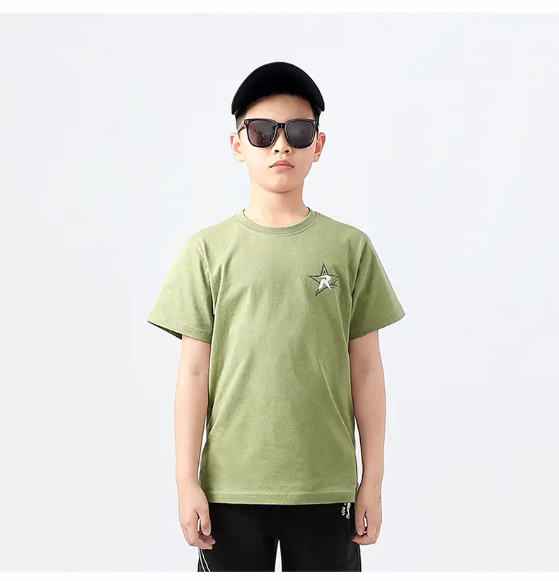 Kids Summer T-Shirt Purple Black Printed Cotton Big Boys — feature 47