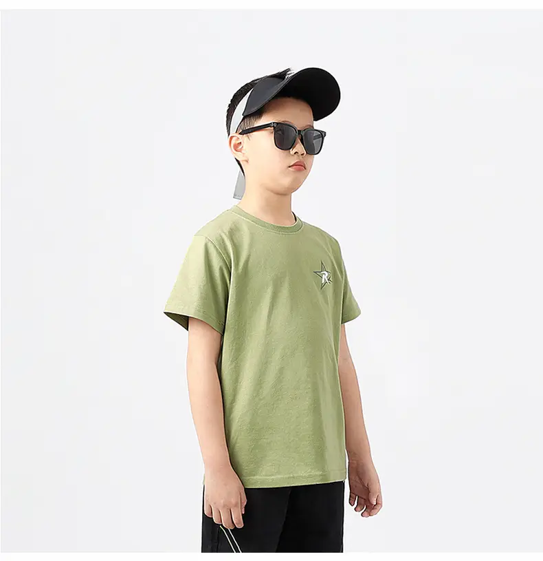 Kids Summer T-Shirt Purple Black Printed Cotton Big Boys — feature 48