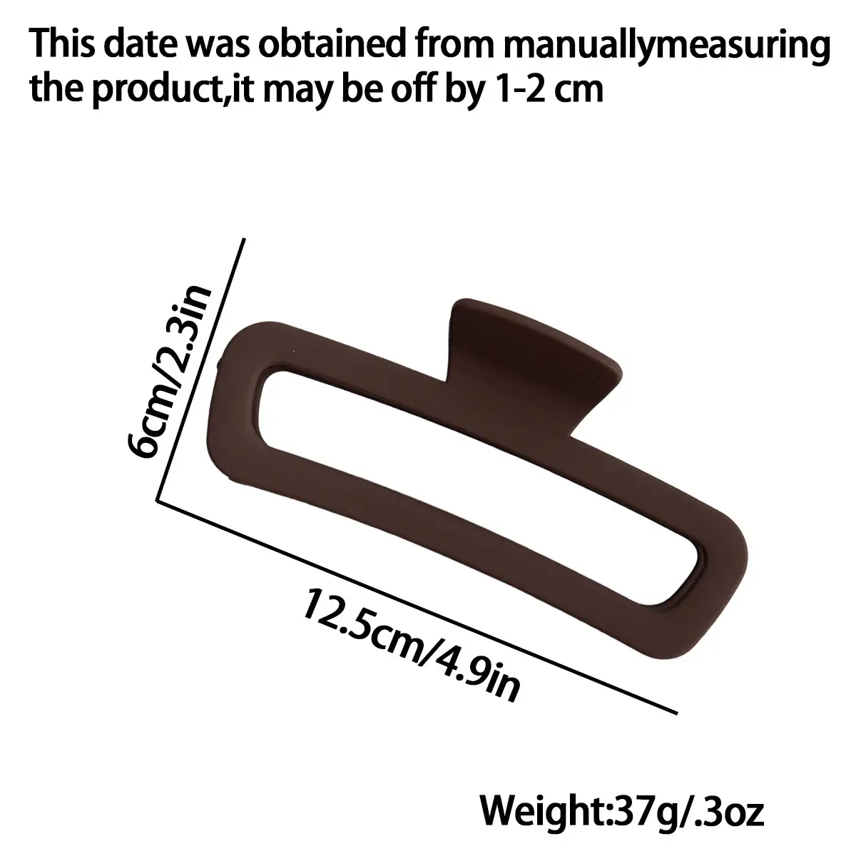 Brown Square Hair Clip for Women High Sense - Image 8