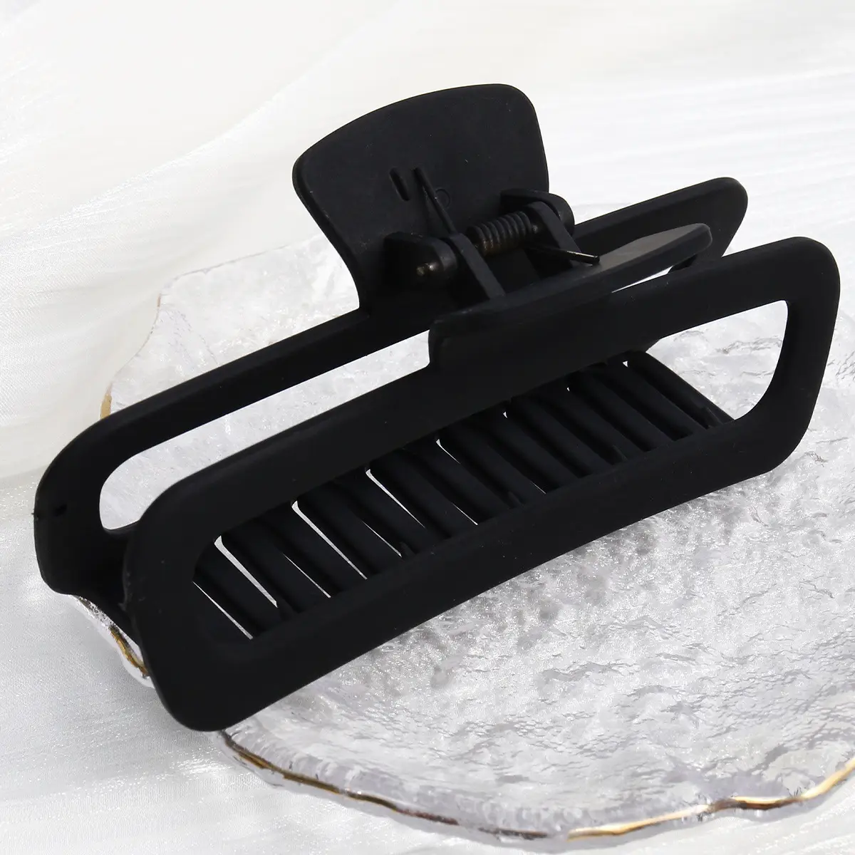 Brown Square Hair Clip for Women High Sense - Image 4