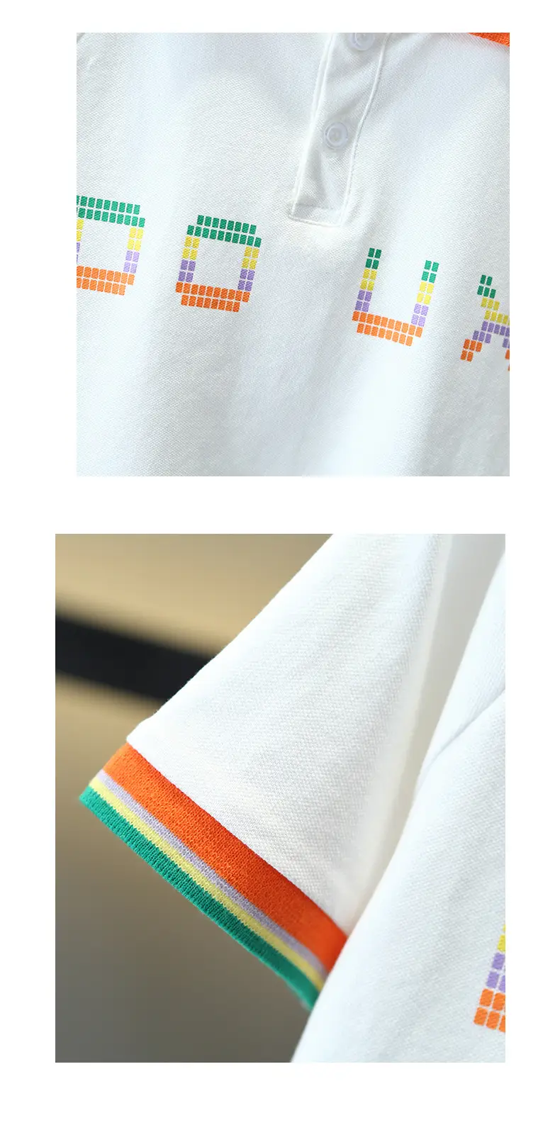 Boys White Polo T-Shirt with Orange Trim 2025 β feature 6
