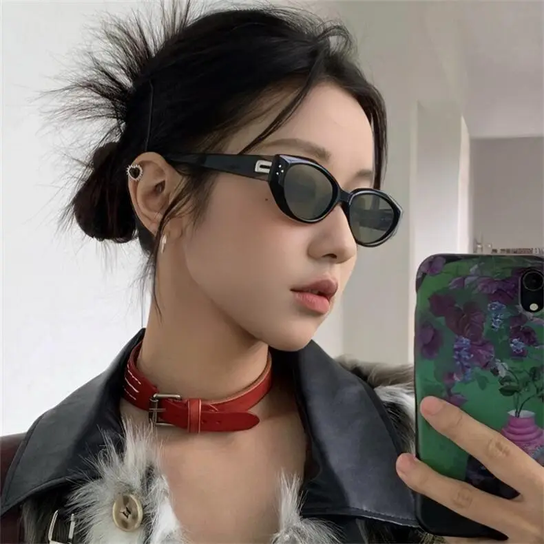 Women Anti-UV Sunglasses Korean Style Red Choker - Image 6