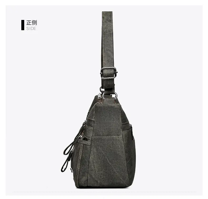 Retro Green Shoulder Bag for Women with 5 Pockets — feature 25