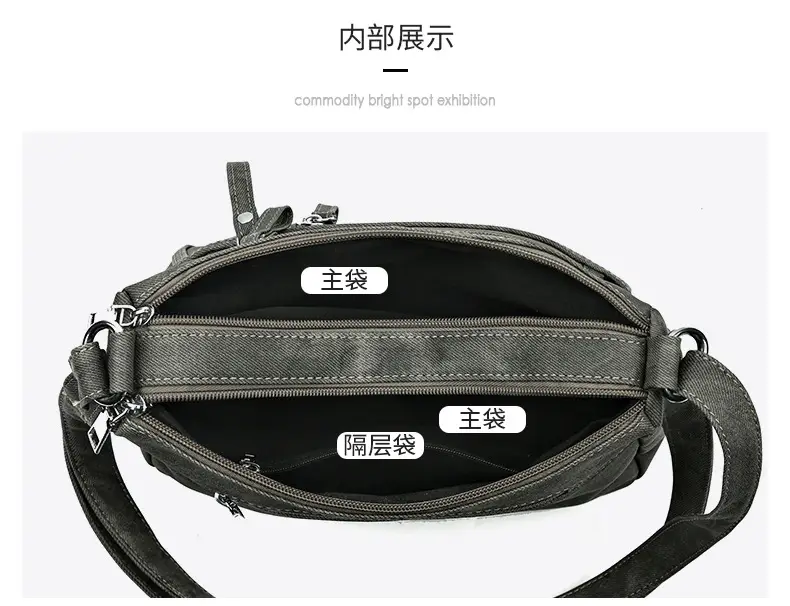 Retro Green Shoulder Bag for Women with 5 Pockets — feature 36