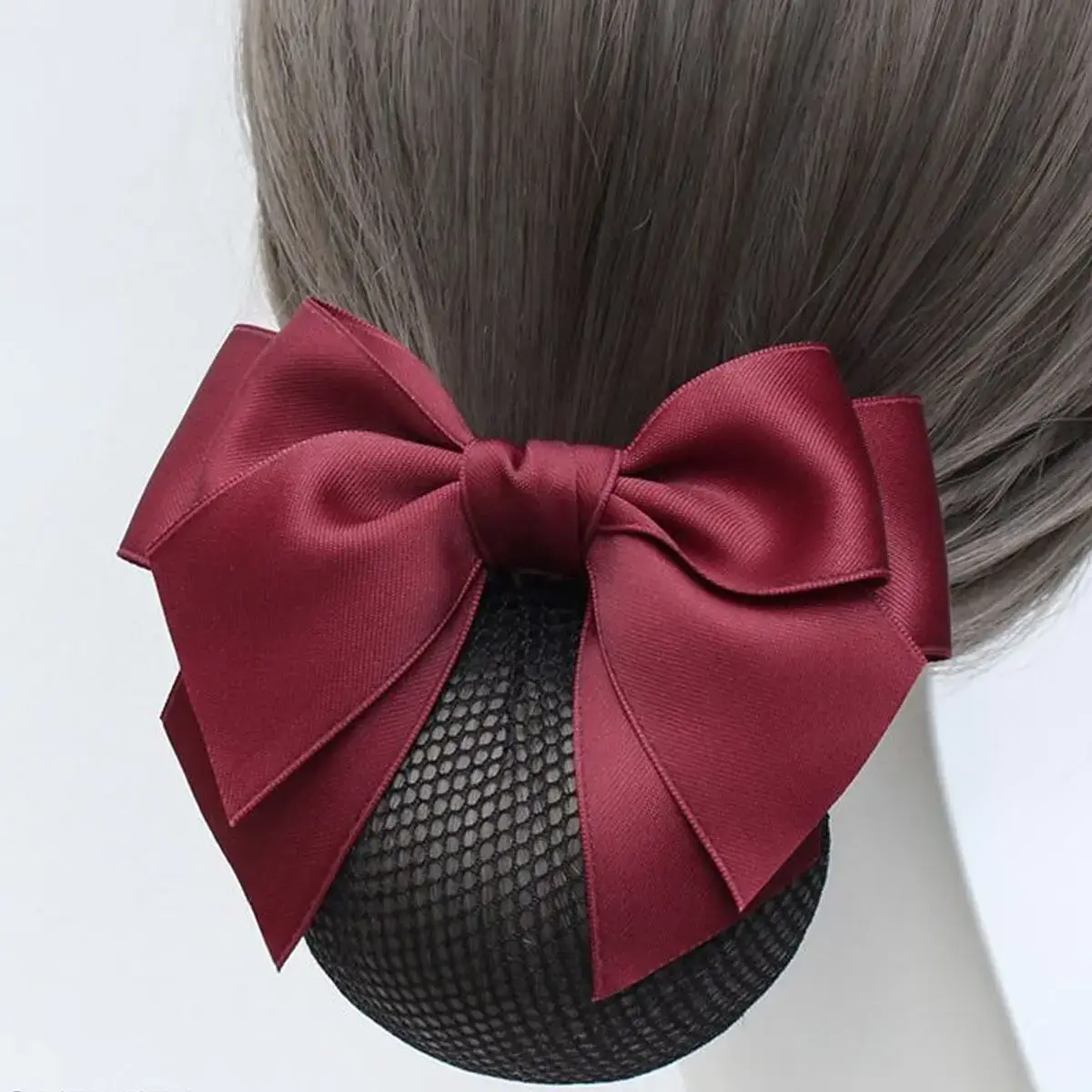 Pink Bow Hairnet for Women Hospital Use - Image 2