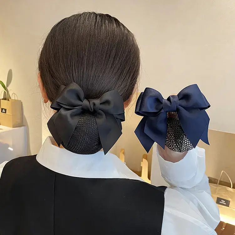 Pink Bow Hairnet for Women Hospital Use — feature 1