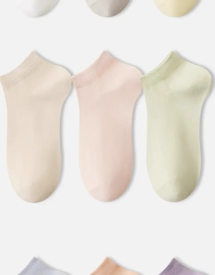 Zhuji Socks Boat Socks Women's Shallow Mouth Invisible Socks with Breathable Sweat Absorbing Thin Short Socks Cotton Solid Color Short Socks — feature 17