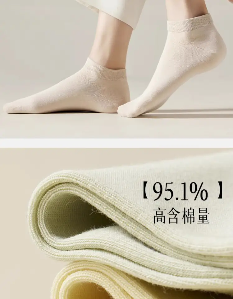 Zhuji Socks Boat Socks Women's Shallow Mouth Invisible Socks with Breathable Sweat Absorbing Thin Short Socks Cotton Solid Color Short Socks — feature 8