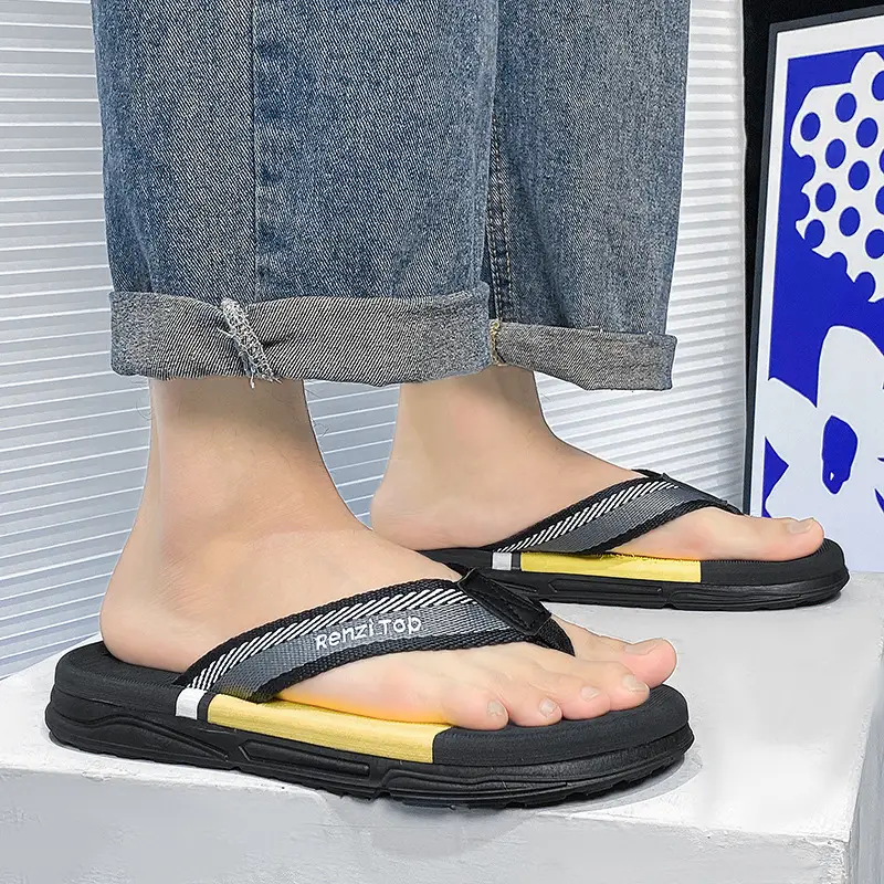 Summer men's flip-flops wholesale outdoor leisure beach sandals men's non-slip wear-resistant flip-flops - Image 7