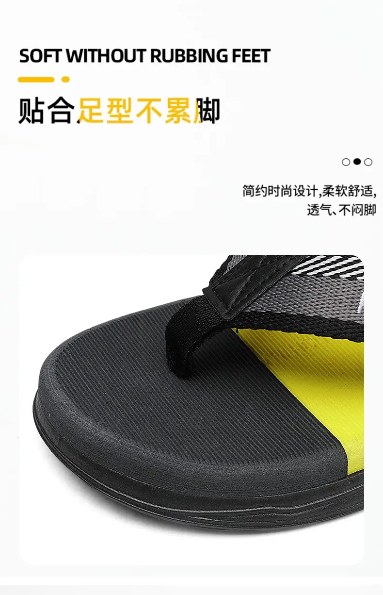 Summer men's flip-flops wholesale outdoor leisure beach sandals men's non-slip wear-resistant flip-flops — feature 4